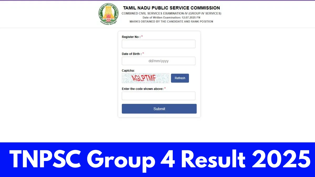 TNPSC Group 4 Result 2025