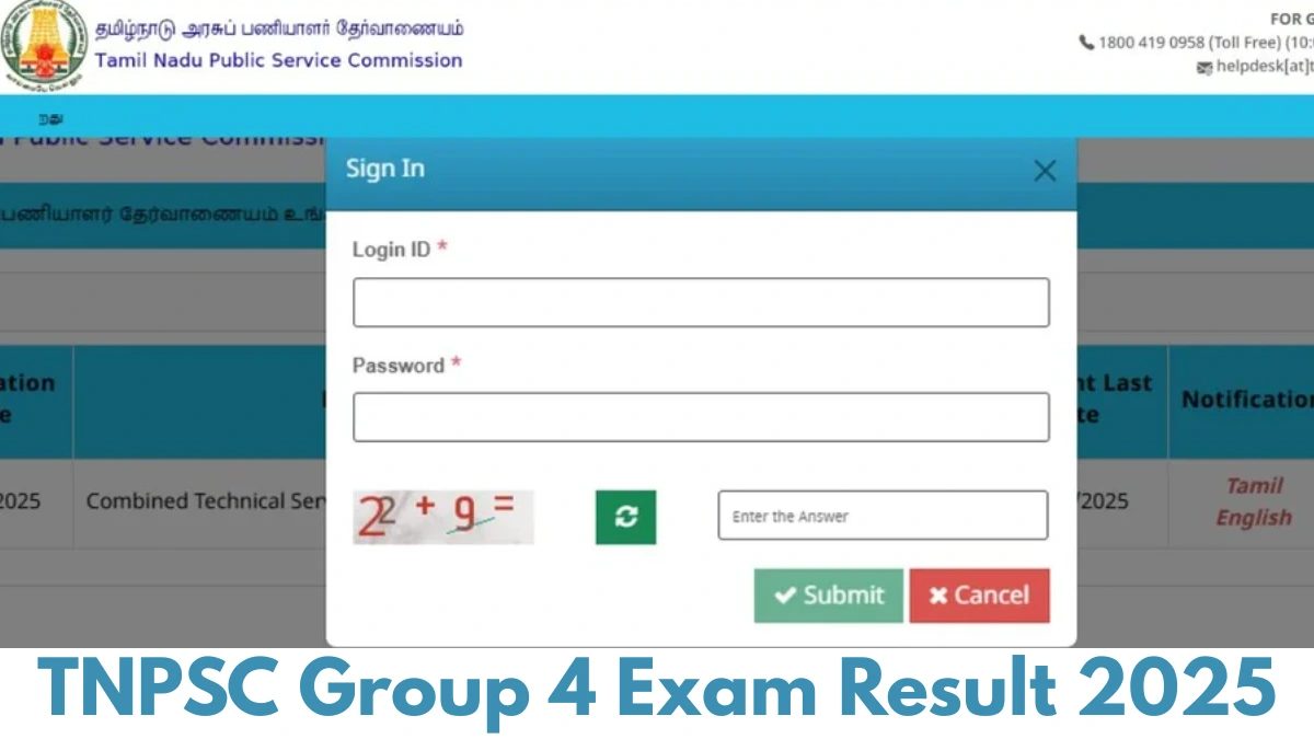 TNPSC Group 4 Result 2025