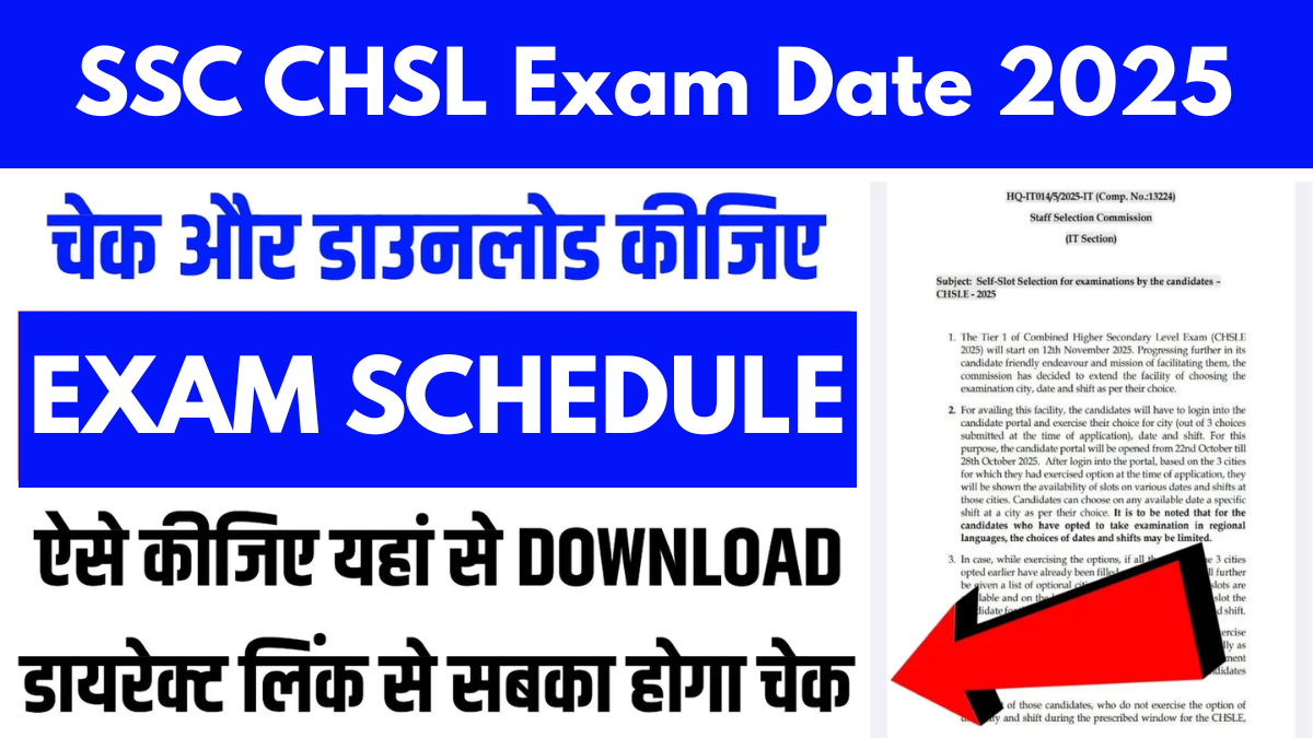 SSC CHSL Exam Date 2025