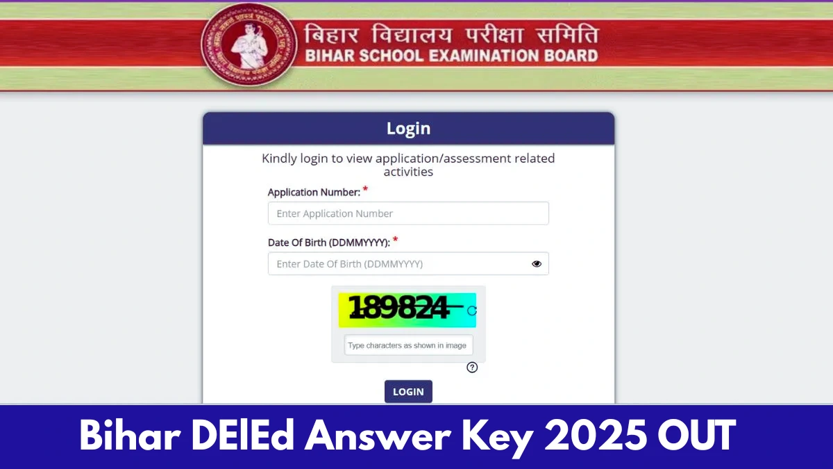 Bihar DElEd Answer Key 2025 OUT